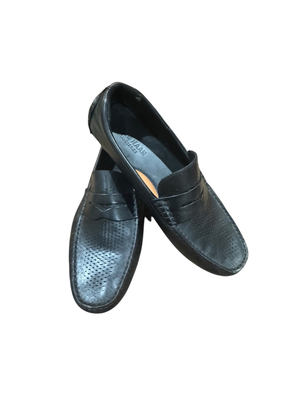 Black Men's Leather Slip-On Loafers